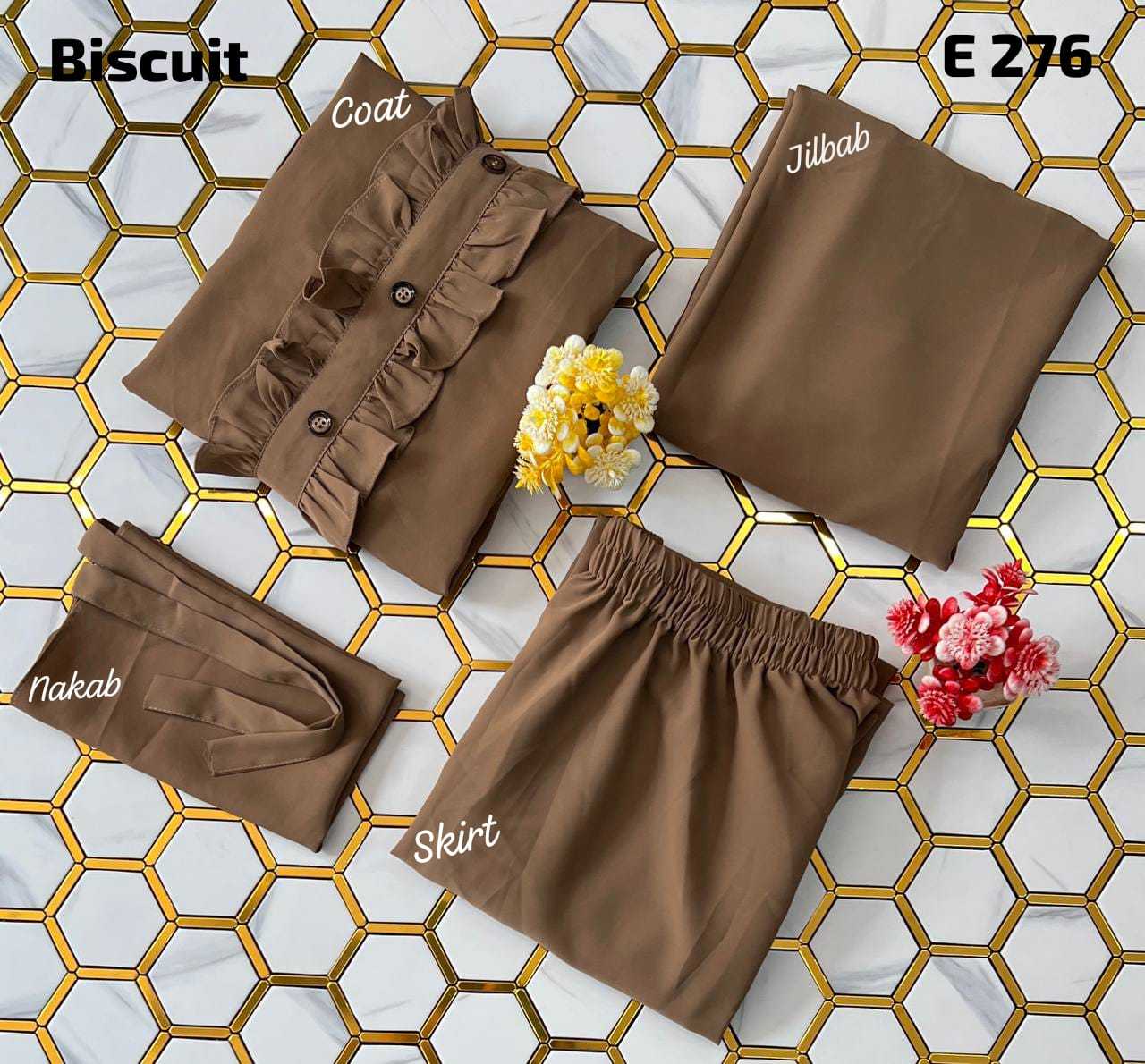 Ynf Fancy KESH444 4-Piece Islamic Clothing Wholesale Abaya Hijab Manufacturer