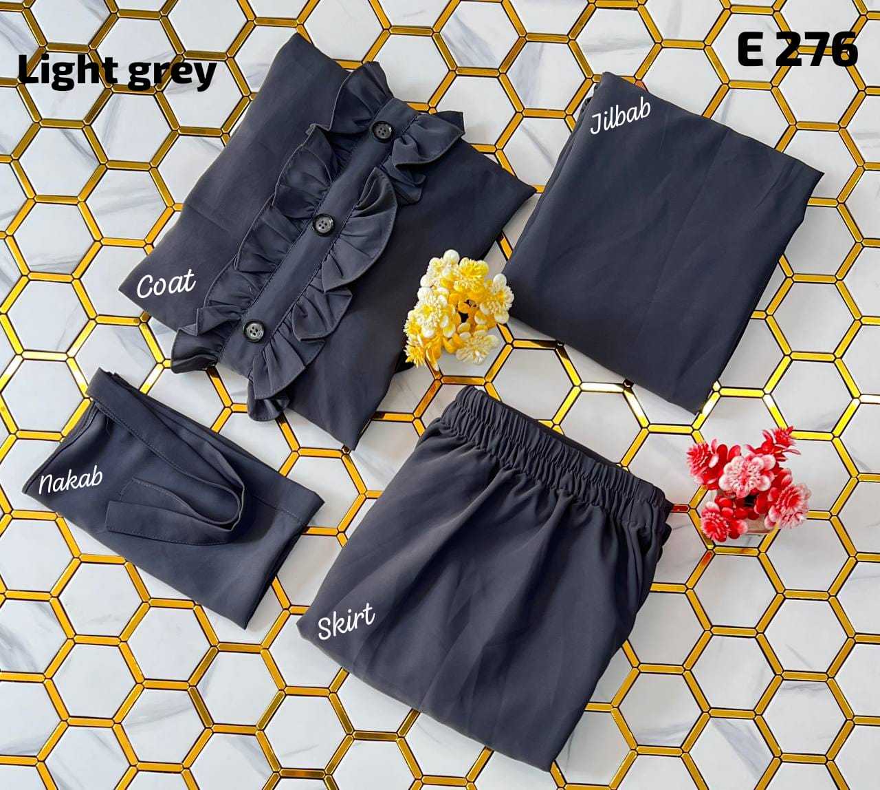 Ynf Fancy KESH444 4-Piece Islamic Clothing Wholesale Abaya Hijab Manufacturer