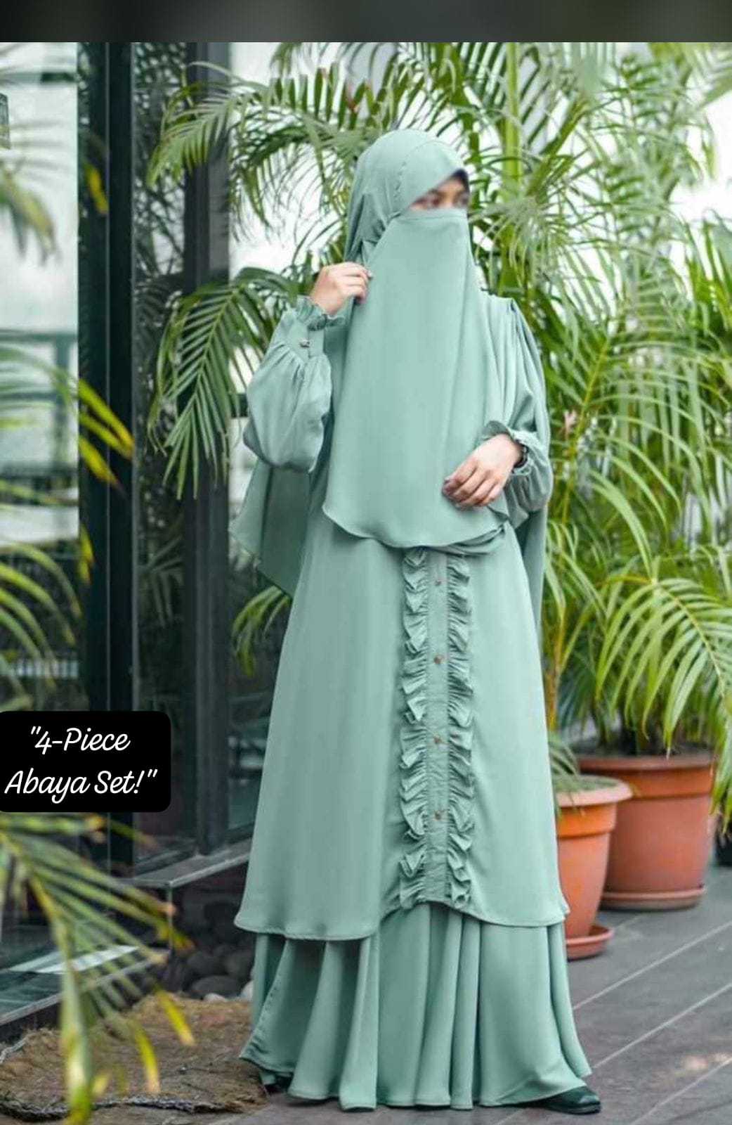 Ynf Fancy KESH444 4-Piece Islamic Clothing Wholesale Abaya Hijab Manufacturer