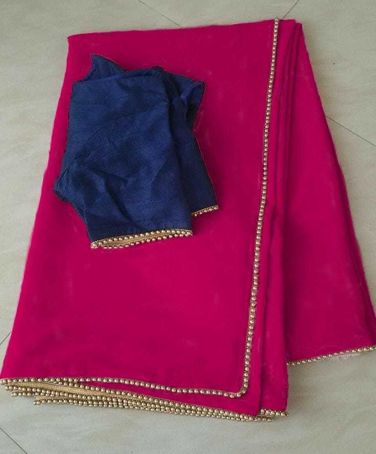 Ynf Georgette RIN157 PC SAREE-230 Sarees Wedding Collections Festive Collections Wholesale Georgette Sarees Plain Sarees Sarees With Blouse Manufacturer
