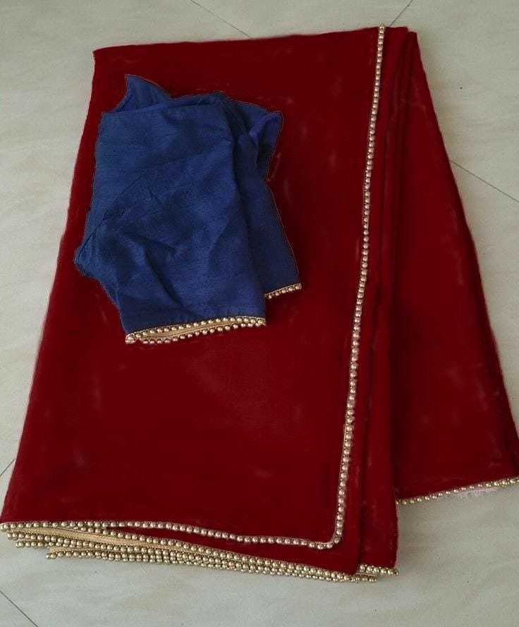 Ynf Georgette RIN157 PC SAREE-230 Sarees Wedding Collections Festive Collections Wholesale Georgette Sarees Plain Sarees Sarees With Blouse Manufacturer