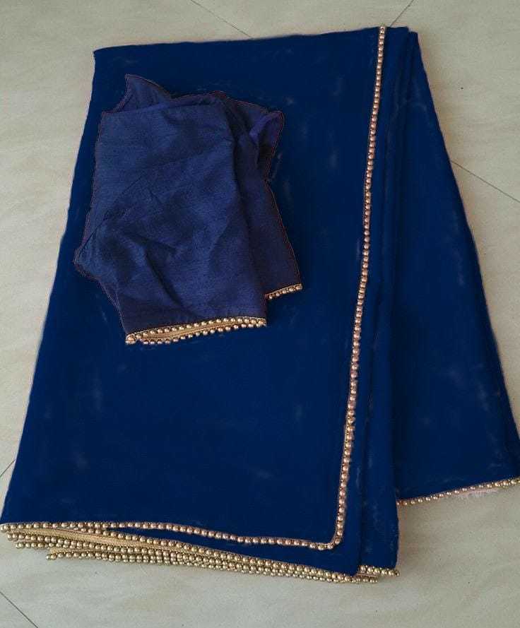 Ynf Georgette RIN157 PC SAREE-230 Sarees Wedding Collections Festive Collections Wholesale Georgette Sarees Plain Sarees Sarees With Blouse Manufacturer