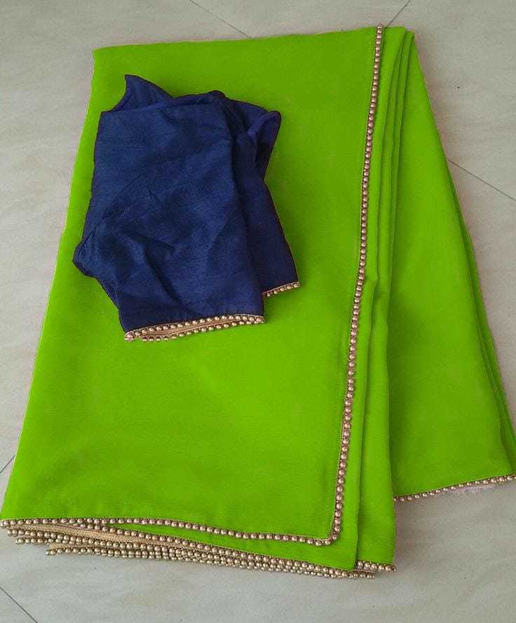 Ynf Georgette RIN157 PC SAREE-230 Sarees Wedding Collections Festive Collections Wholesale Georgette Sarees Plain Sarees Sarees With Blouse Manufacturer