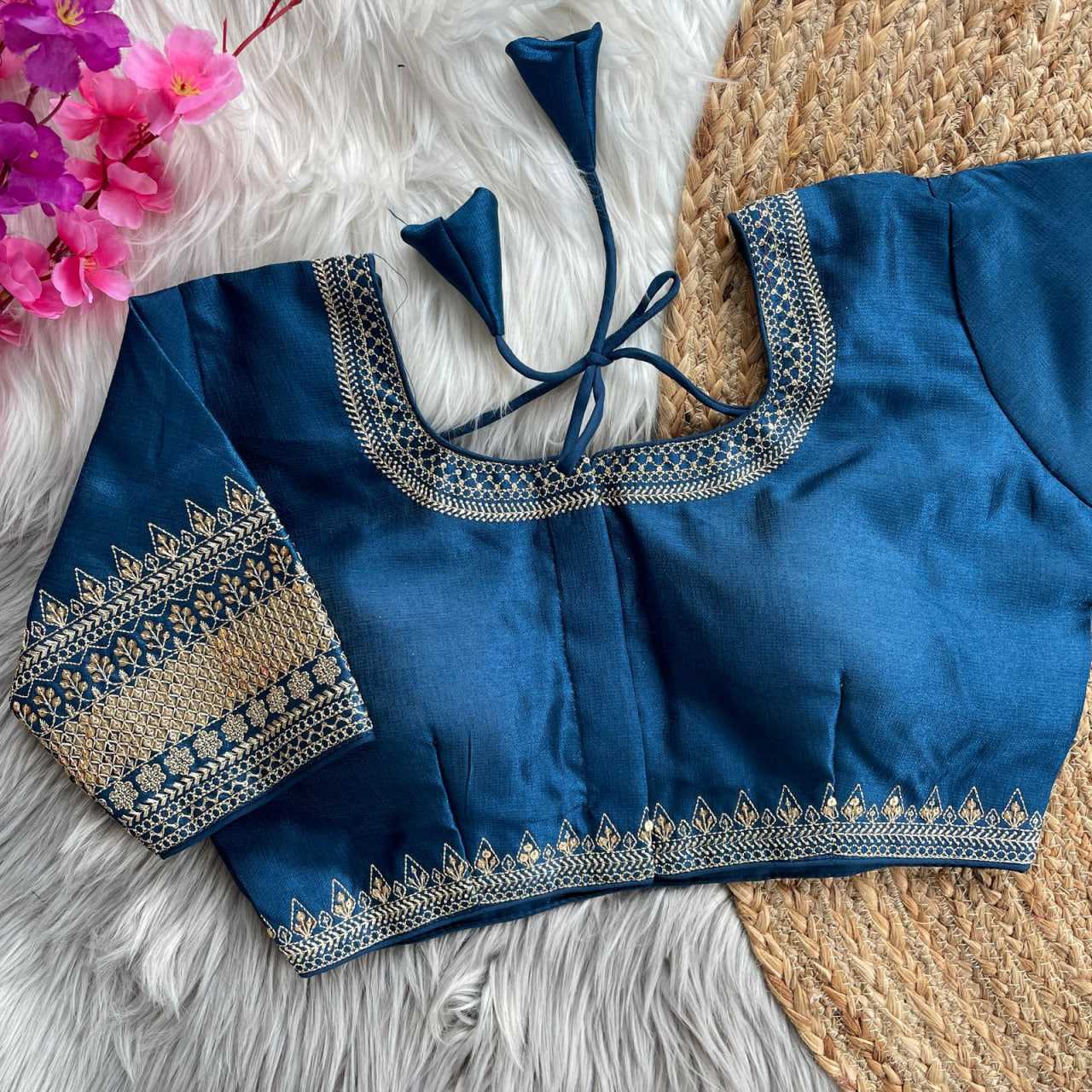 Ynf Milan Silk KESH426 1070 Readymade Blouses Wedding Collections Festive Collections Wholesale Sequence Embroidery Blouse Silk Blouse Wedding Outfits Manufacturer