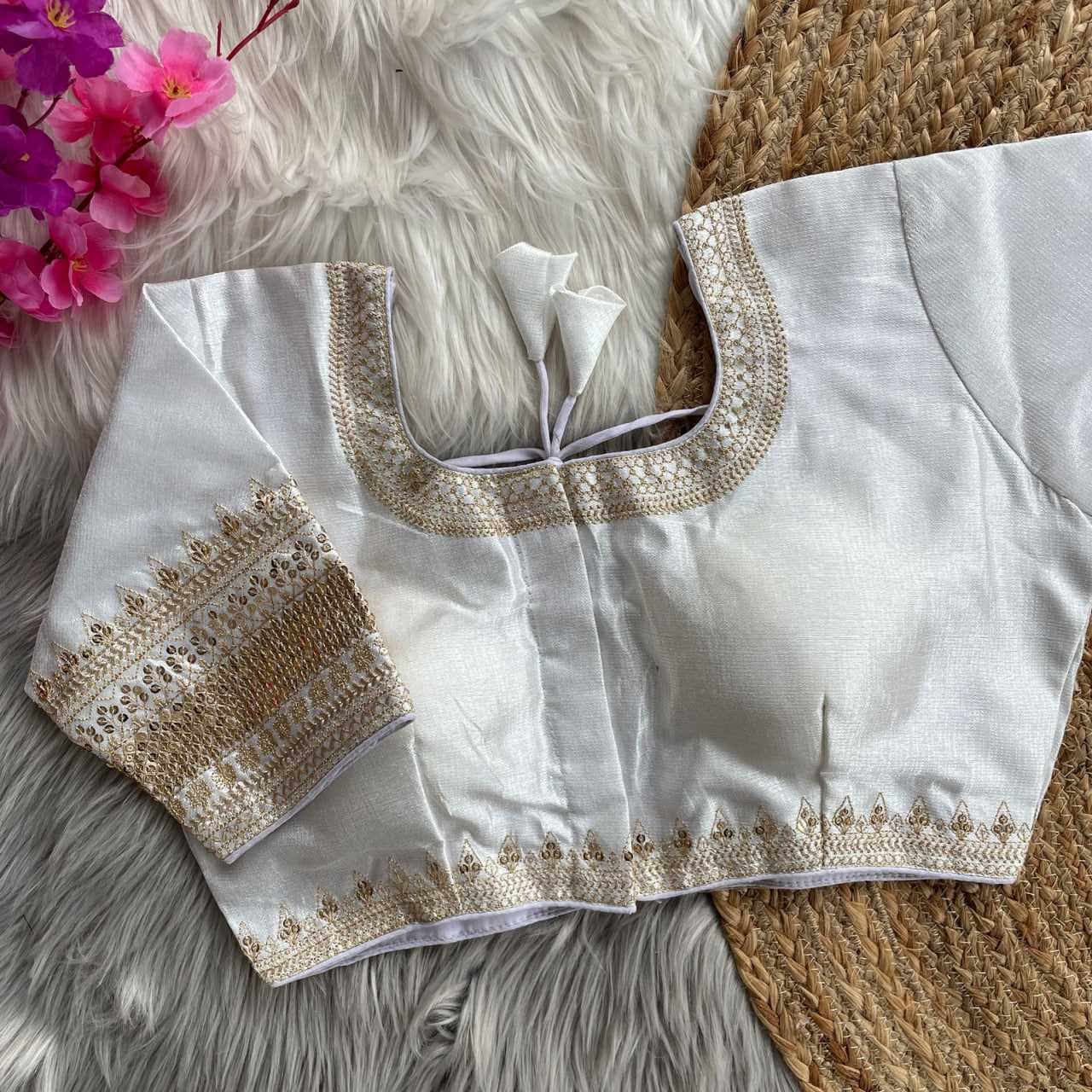 Ynf Milan Silk KESH426 1070 Readymade Blouses Wedding Collections Festive Collections Wholesale Sequence Embroidery Blouse Silk Blouse Wedding Outfits Manufacturer