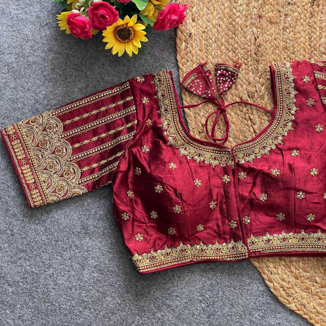 Ynf Phantom Silk KESH426 RUMA Readymade Blouses Wedding Collections Festive Collections Wholesale Sequence Embroidery Blouse Party Wear Blouse Silk Blouse Manufacturer