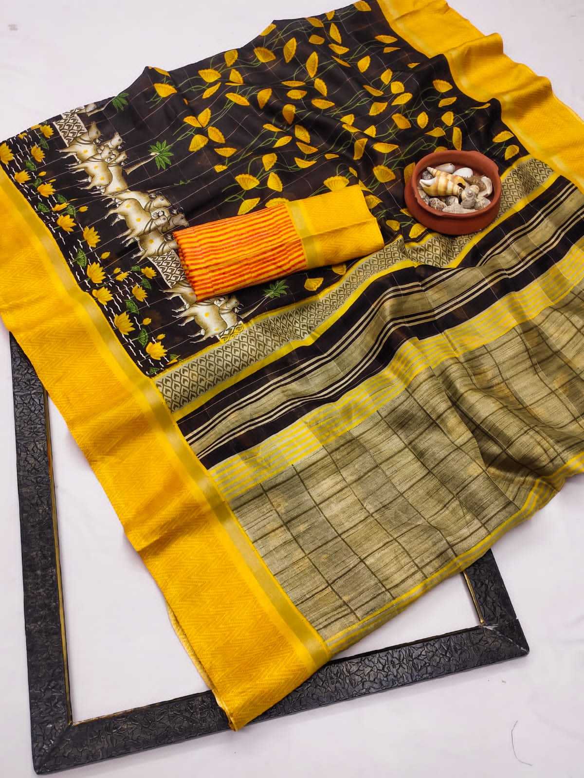 Ynf Soft Cotton RIN203 khadi Sarees Wedding Collections Festive Collections Wholesale Designer Sarees Cotton Sarees Haldi Outfits Manufacturer