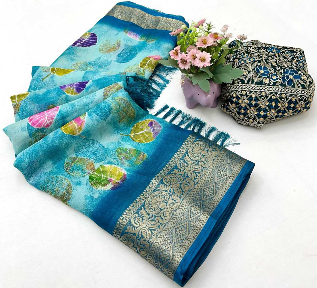 Ynf Soft Smooth RIN209 AANGAN Sarees Wedding Collections Festive Collections Wholesale Printed Sarees Zari Border Sarees Festive Sarees Manufacturer