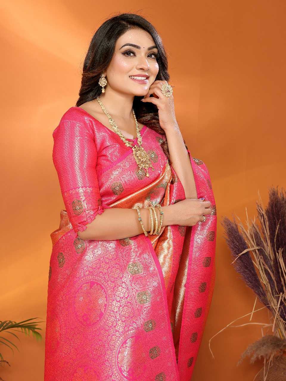 Ynf Tissue Silk RIN144 Saroz Sarees Silk Sarees Festive Collections Wholesale Banarasi Silk Sarees Tissue Silk Saree Silk Sarees With Contrast Pallu Manufacturer