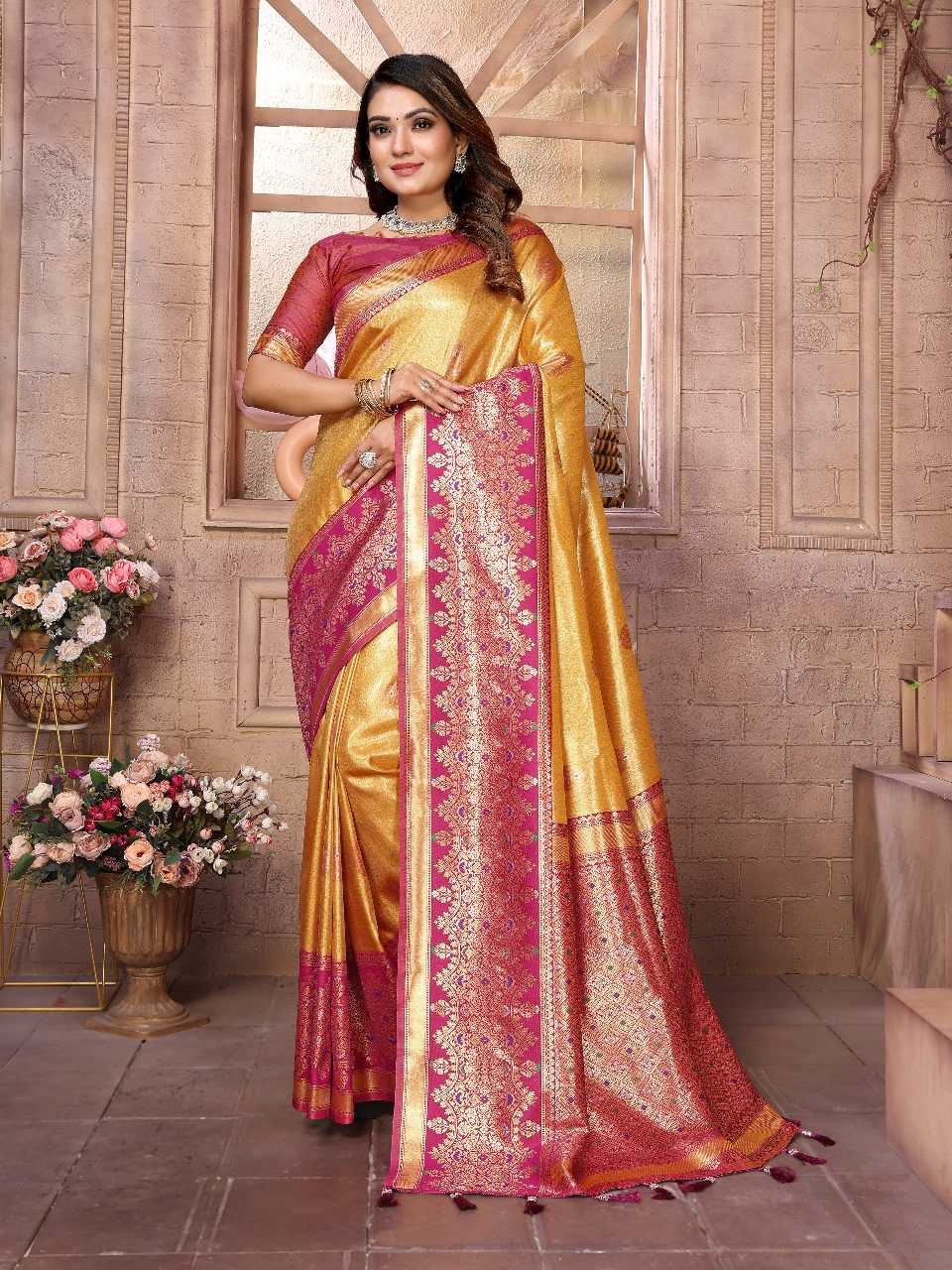 Ynf Tissue Silk RIN144 Sundari Sarees Silk Sarees Festive Collections Wholesale Banarasi Silk Sarees Tissue Silk Saree Sarees With Blouse Manufacturer