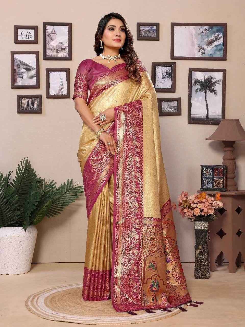 Ynf Tissue Silk RIN144 Vantara Sarees Silk Sarees Festive Collections Wholesale Banarasi Silk Sarees Tissue Silk Saree Sarees With Blouse Manufacturer