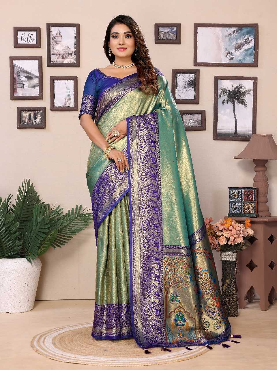 Ynf Tissue Silk RIN144 Vantara Sarees Silk Sarees Festive Collections Wholesale Banarasi Silk Sarees Tissue Silk Saree Sarees With Blouse Manufacturer