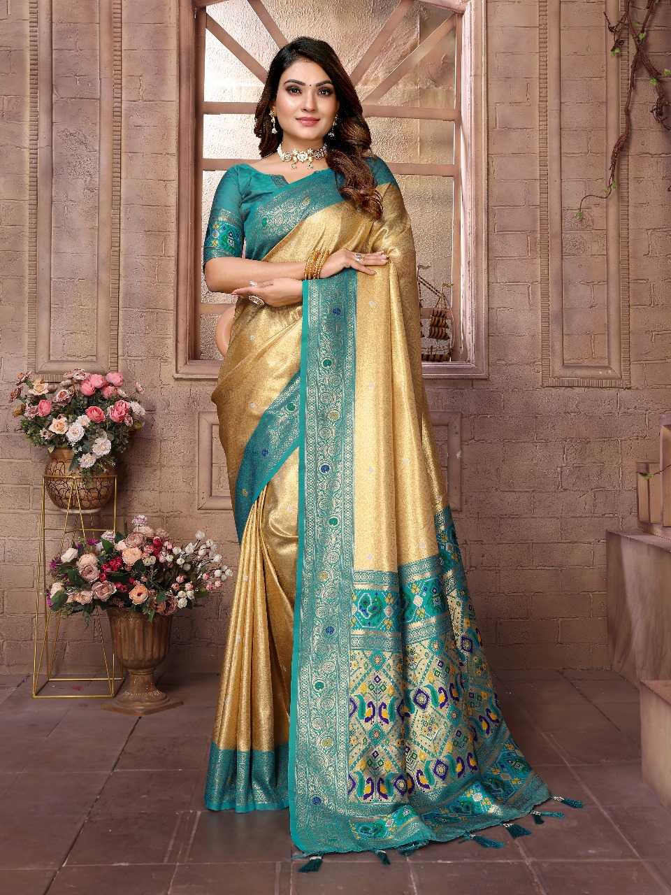 Ynf Tissue Silk RIN144 Vimla Sarees Silk Sarees Festive Collections Wholesale Banarasi Silk Sarees Tissue Silk Saree Sarees With Blouse Manufacturer