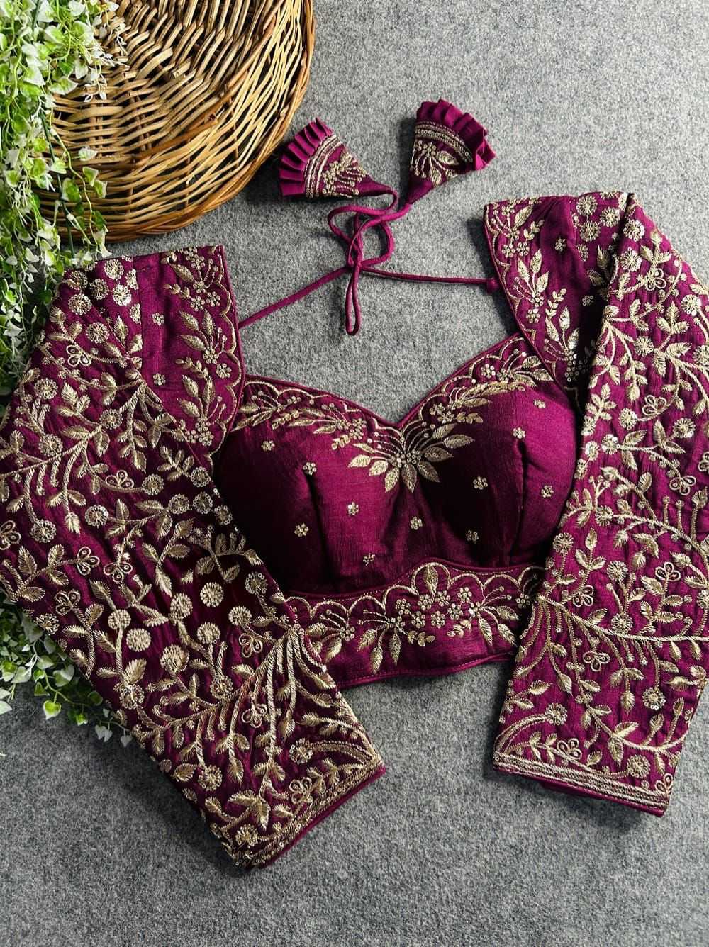 Ynf Vichitra Silk KESH426 MUMTAZ-2 Readymade Blouses Wedding Collections Festive Collections Wholesale Sequence Embroidery Blouse Party Wear Blouse Silk Blouse Manufacturer