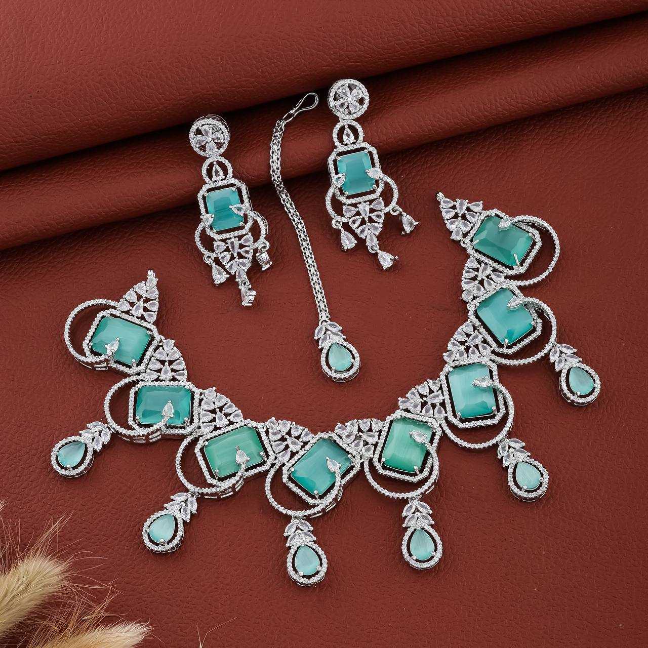 Ynf AD Diamond KESH192 Womens Jewellery Wholesale AD Diamond Necklace Necklaces Set Fashion Necklace Manufacturer