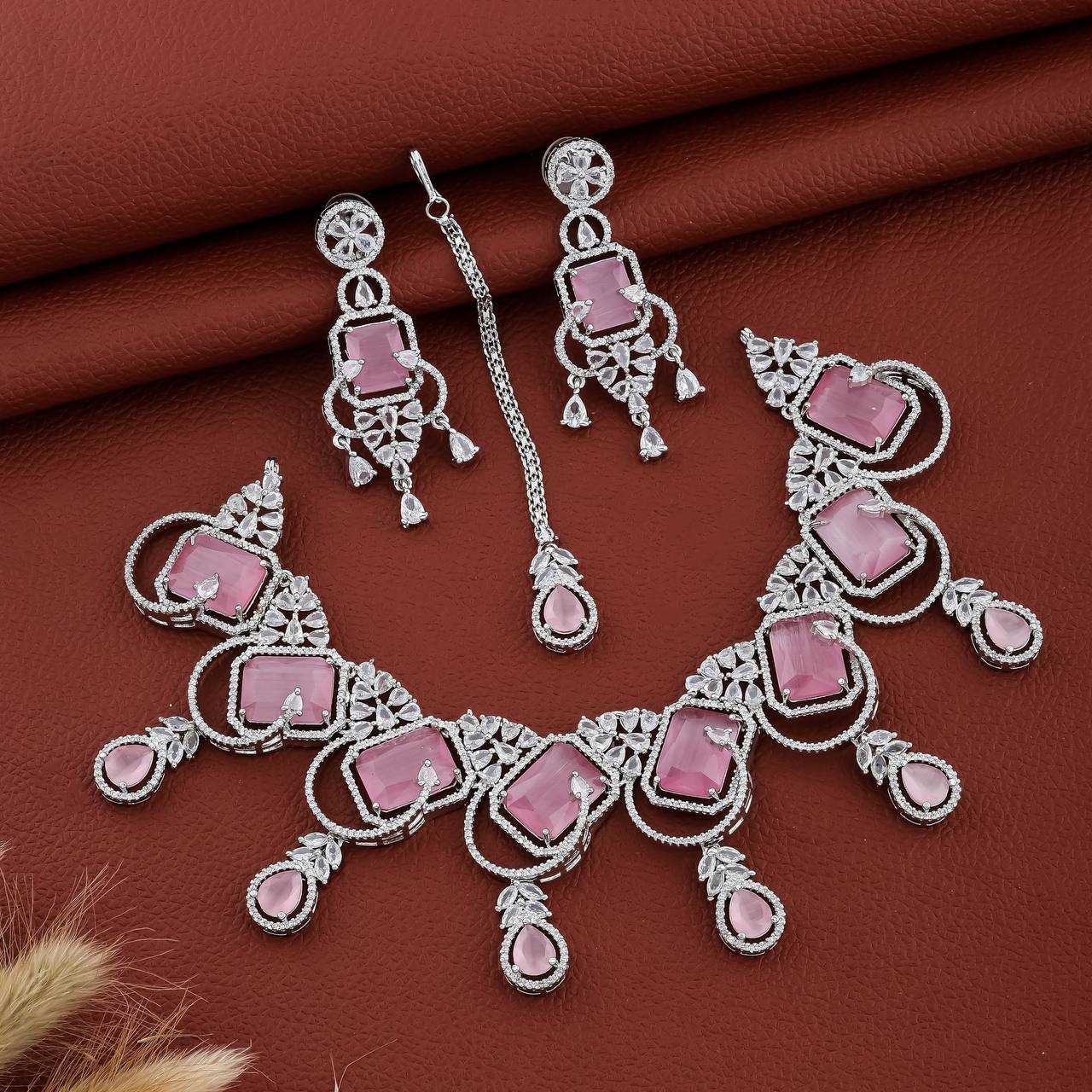 Ynf AD Diamond KESH192 Womens Jewellery Wholesale AD Diamond Necklace Necklaces Set Fashion Necklace Manufacturer