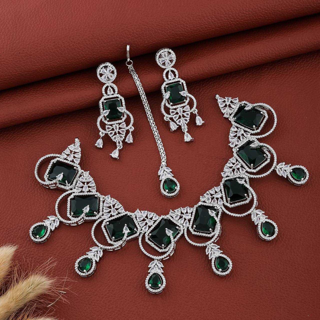 Ynf AD Diamond KESH192 Womens Jewellery Wholesale AD Diamond Necklace Necklaces Set Fashion Necklace Manufacturer