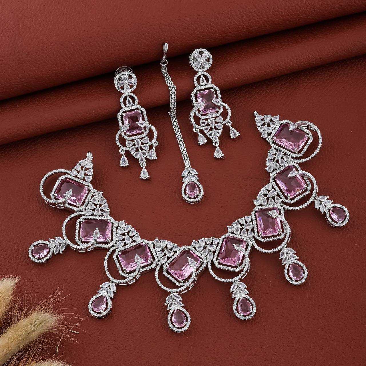 Ynf AD Diamond KESH192 Womens Jewellery Wholesale AD Diamond Necklace Necklaces Set Fashion Necklace Manufacturer
