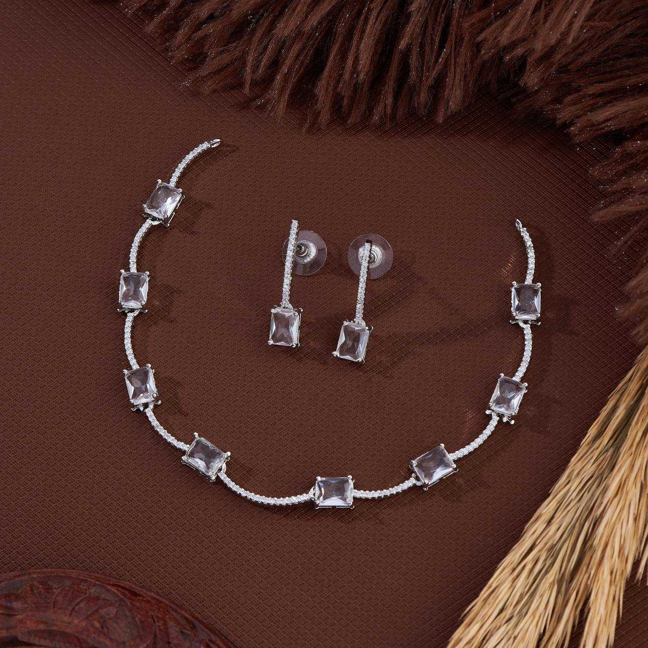 Ynf AD Diamond KESH192 Womens Jewellery Wholesale AD Diamond Necklace Necklaces Set Fashion Necklace Manufacturer