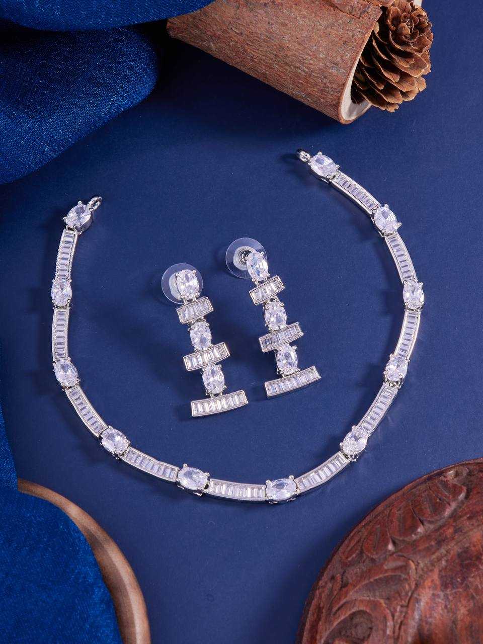 Ynf AD Diamond KESH192 Womens Jewellery Wholesale AD Diamond Necklace Necklaces Set Fashion Necklace Manufacturer