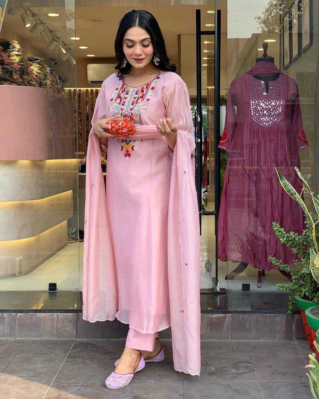 Ynf Chanderi Soft KESH501 craftsmanship Suits & Dresses Wholesale Ladies Suits Embroidery Suits Party wear suits Manufacturer