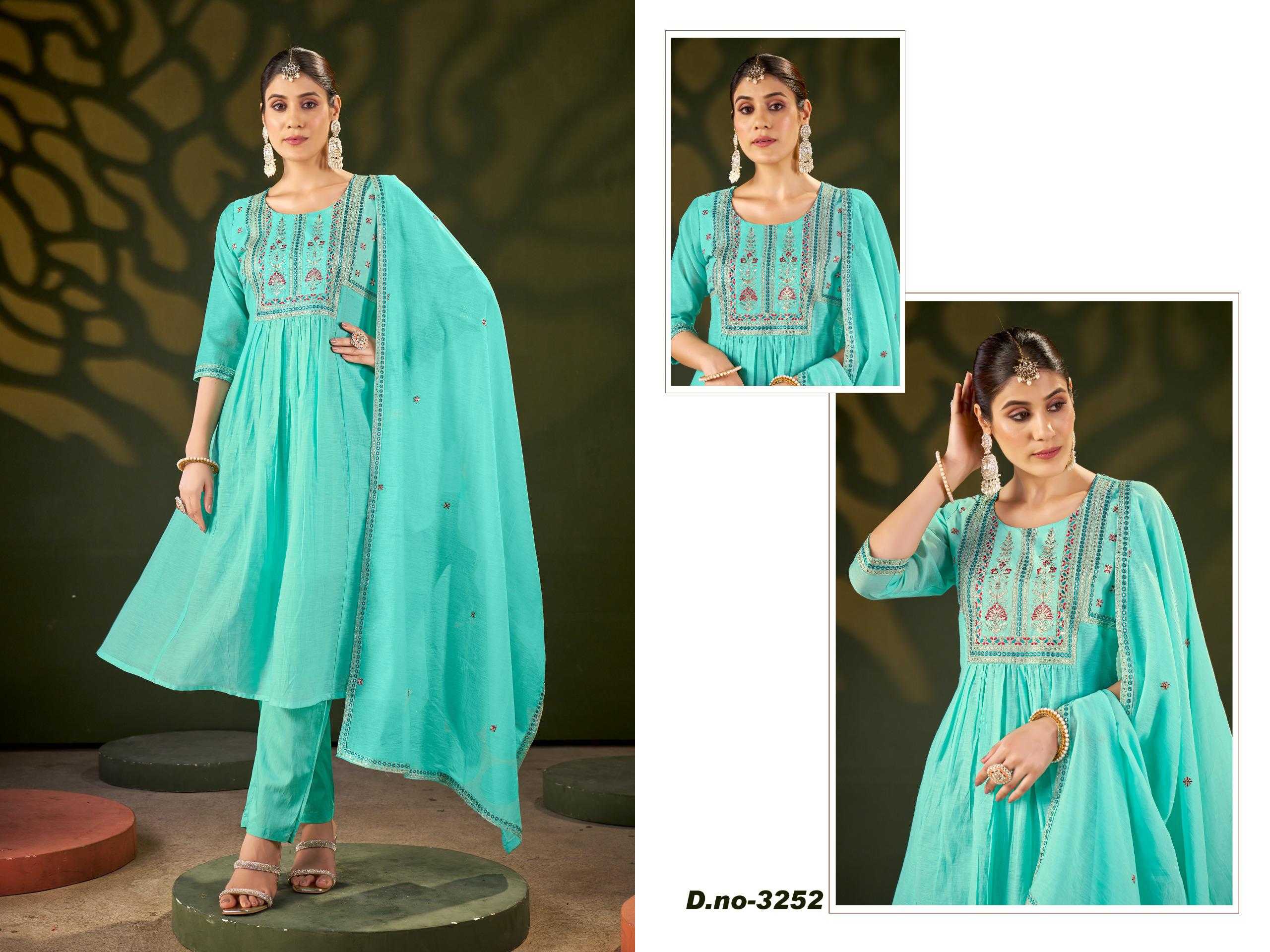 Ynf Chanderi Soft RIN190 3252 Setwise Collections Wholesale Gowns Catalogs Manufacturer