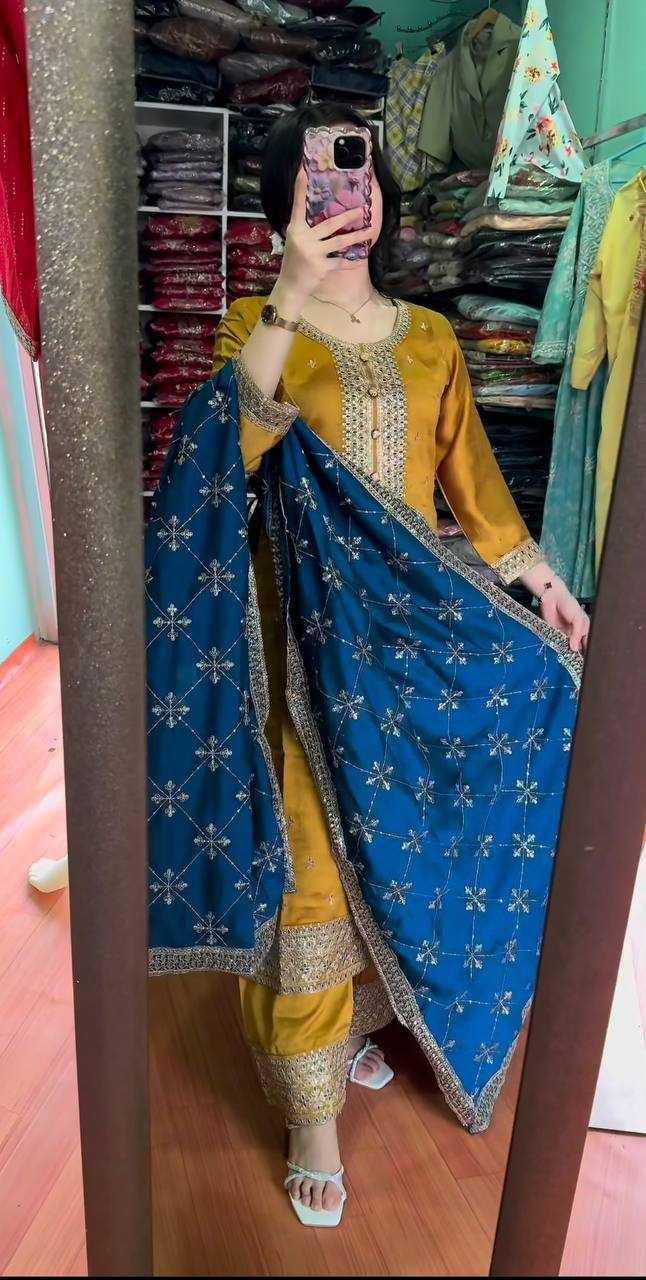 Ynf Chinon KESH499 842 Suits & Dresses Wholesale Embroidery Suits Party wear suits Wedding Suits Manufacturer