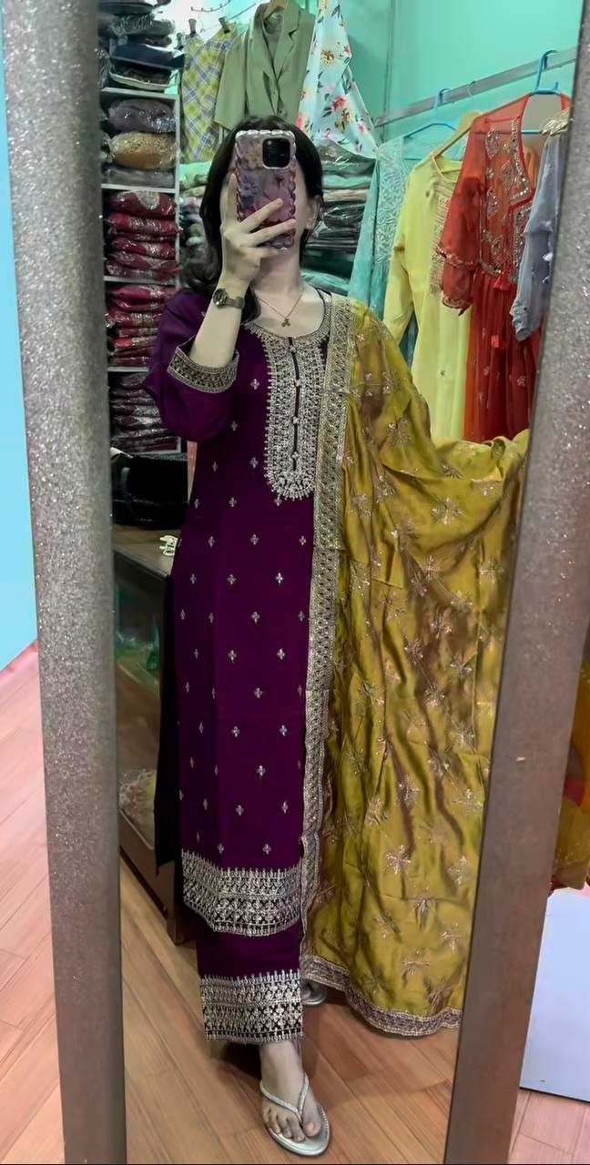 Ynf Chinon KESH499 842 Suits & Dresses Wholesale Embroidery Suits Party wear suits Wedding Suits Manufacturer