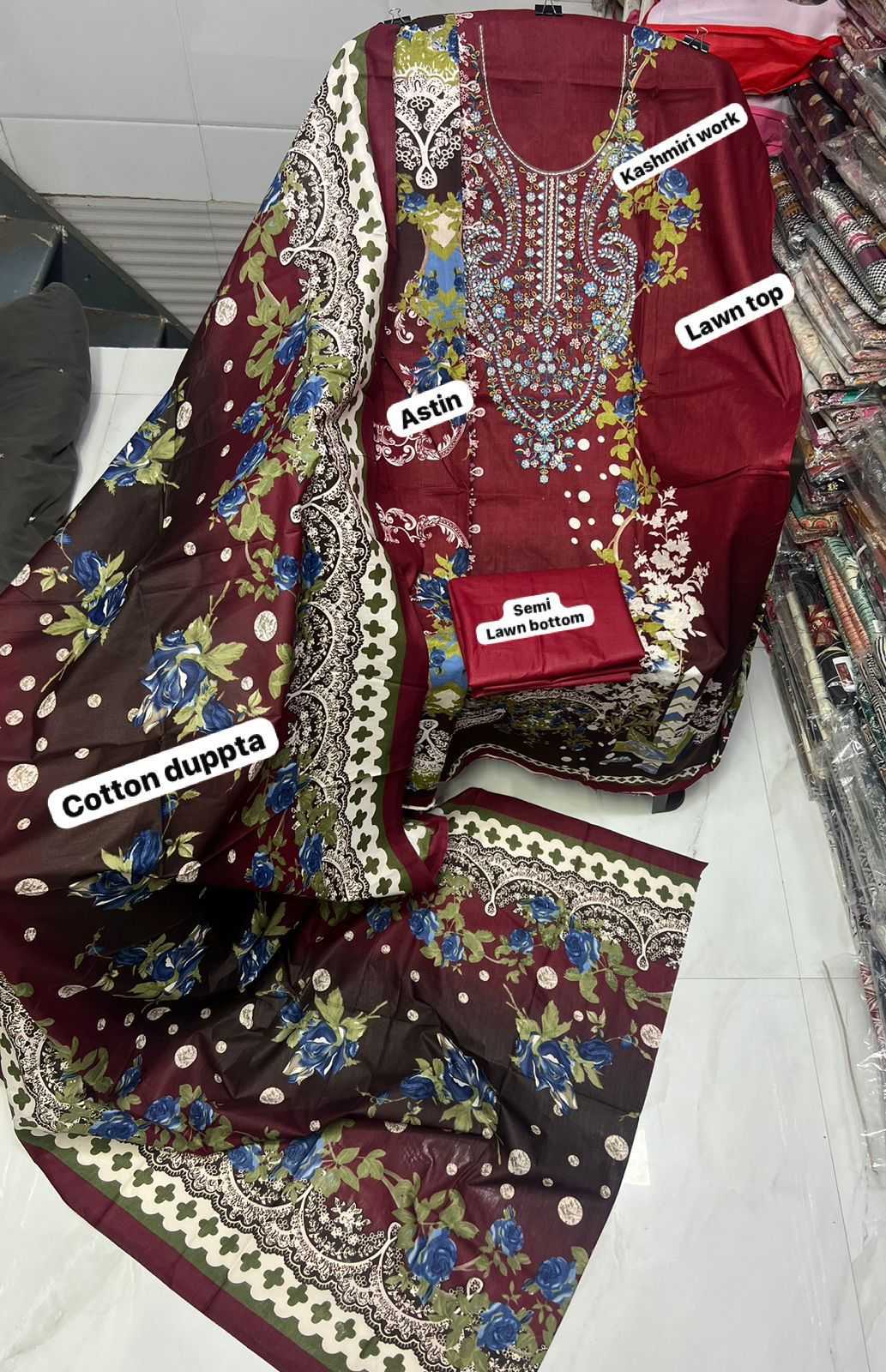 Ynf Cotton KESH444 M.UMAR LAWN VOL-1 Suits & Dresses Wedding Collections Festive Collections Wholesale Kashmiri Suits Printed Suits Cotton Suits Manufacturer