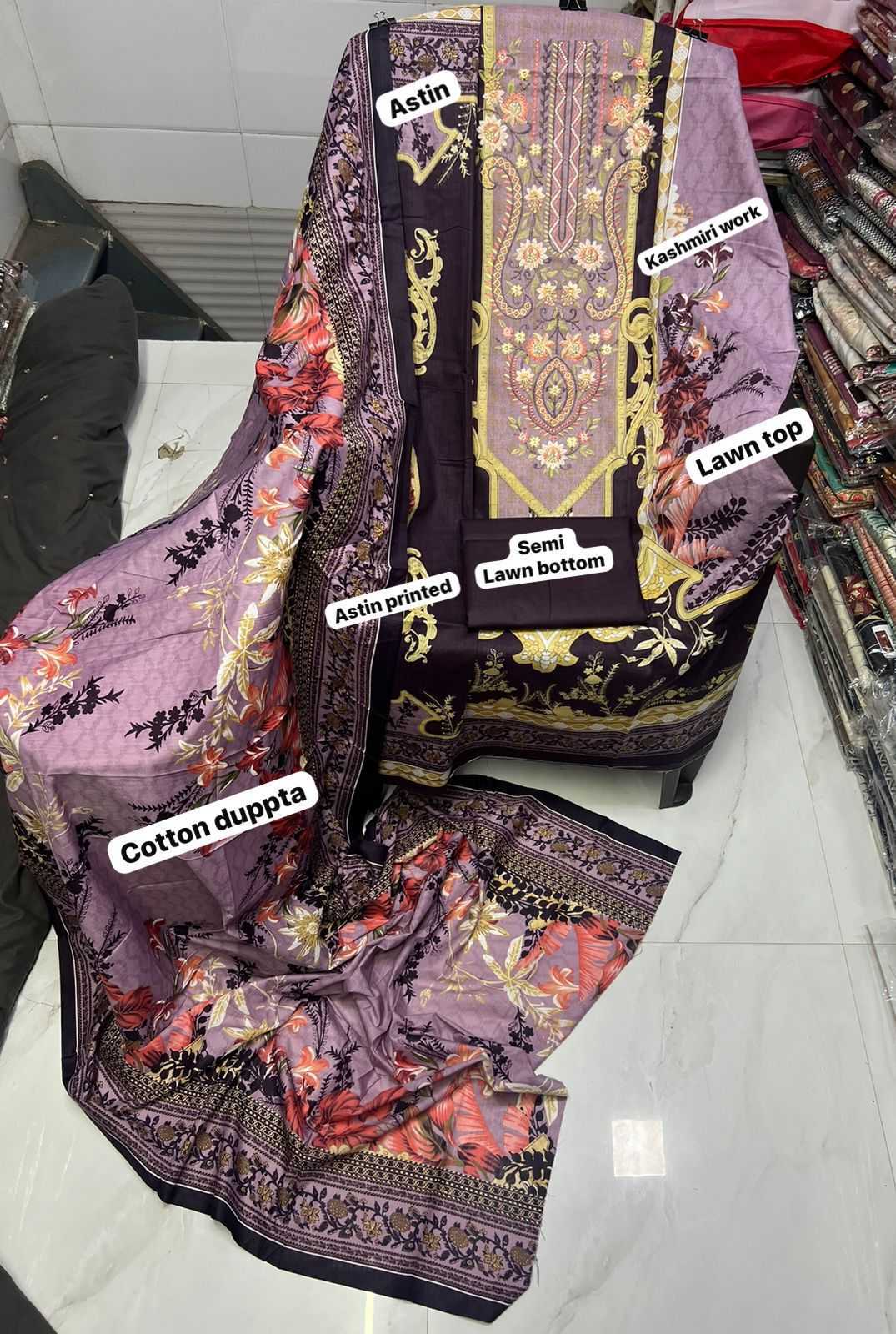 Ynf Cotton KESH444 M.UMAR LAWN VOL-1 Suits & Dresses Wedding Collections Festive Collections Wholesale Kashmiri Suits Printed Suits Cotton Suits Manufacturer