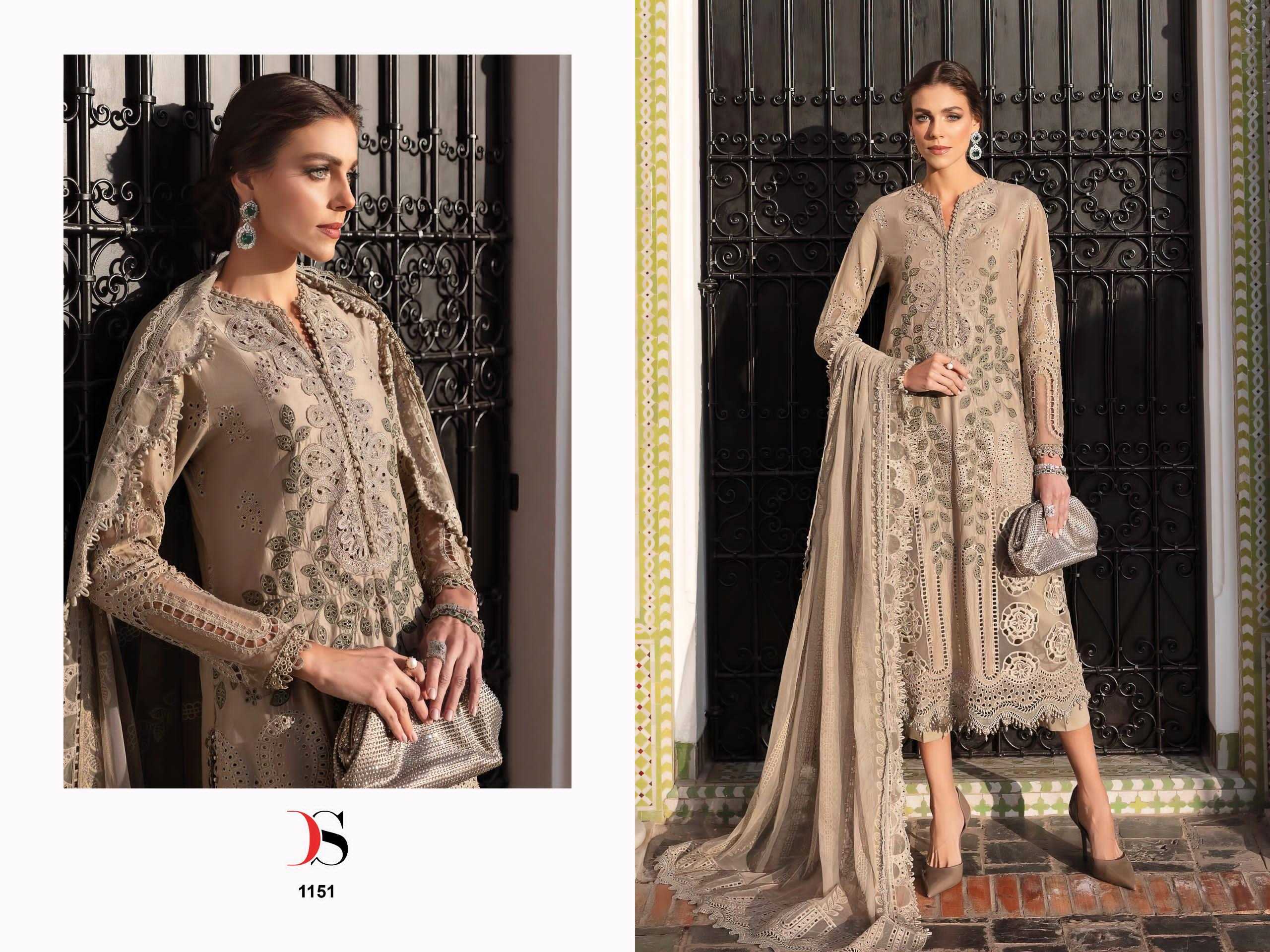 Ynf Cotton KESH444 Maria B-Embroidered Suits & Dresses Wedding Collections Festive Collections Wholesale Printed Suits Embroidery Suits Cotton Suits Manufacturer