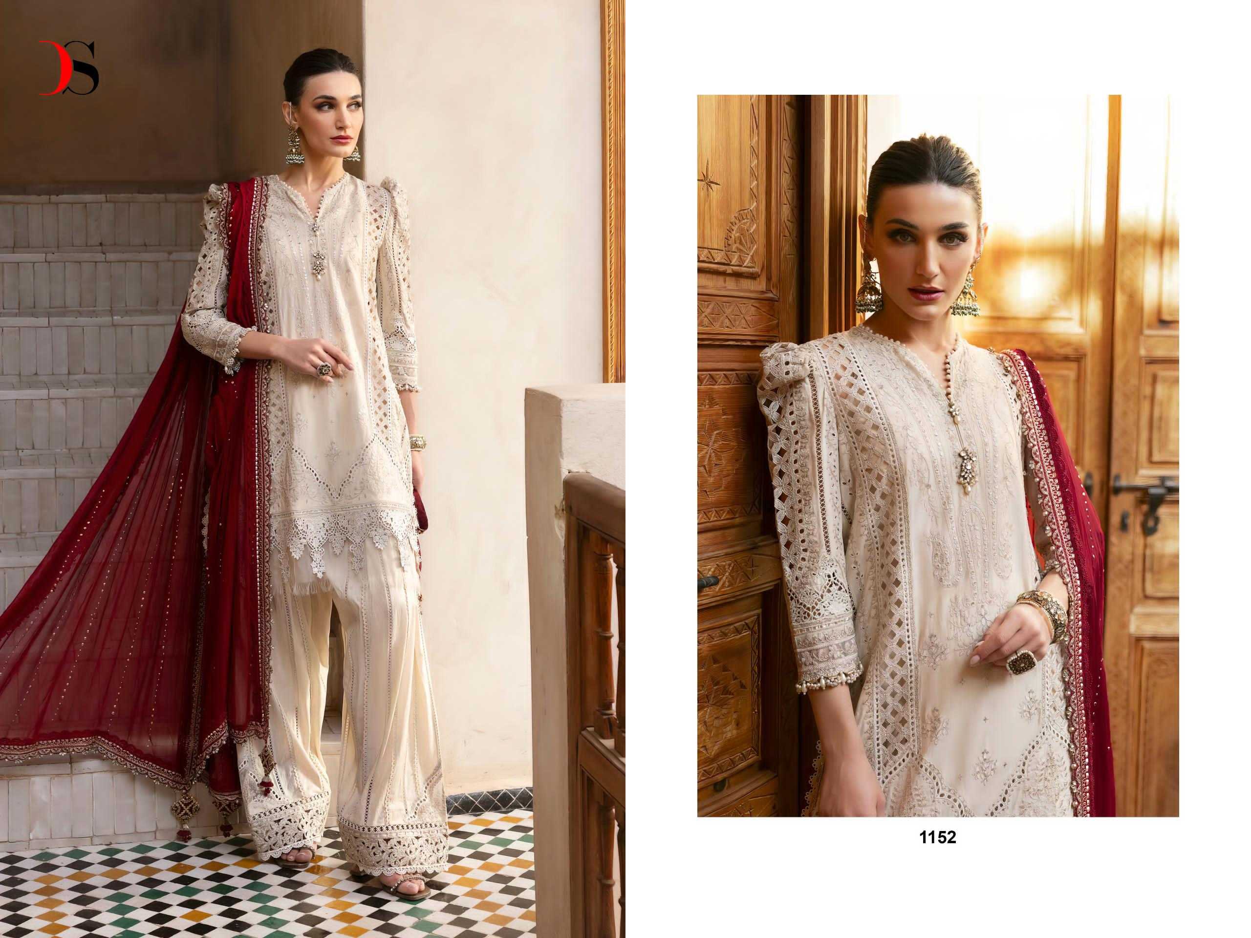 Ynf Cotton KESH444 Maria B-Embroidered Suits & Dresses Wedding Collections Festive Collections Wholesale Printed Suits Embroidery Suits Cotton Suits Manufacturer
