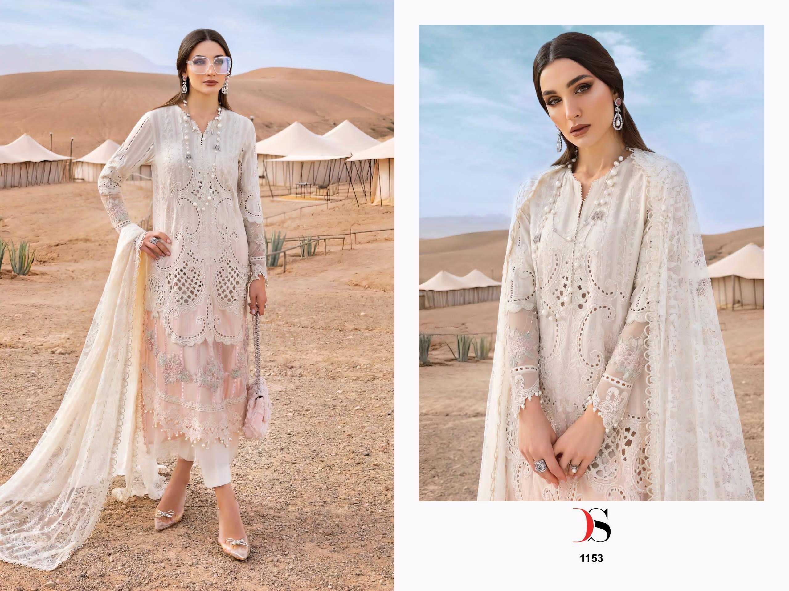 Ynf Cotton KESH444 Maria B-Embroidered Suits & Dresses Wedding Collections Festive Collections Wholesale Printed Suits Embroidery Suits Cotton Suits Manufacturer