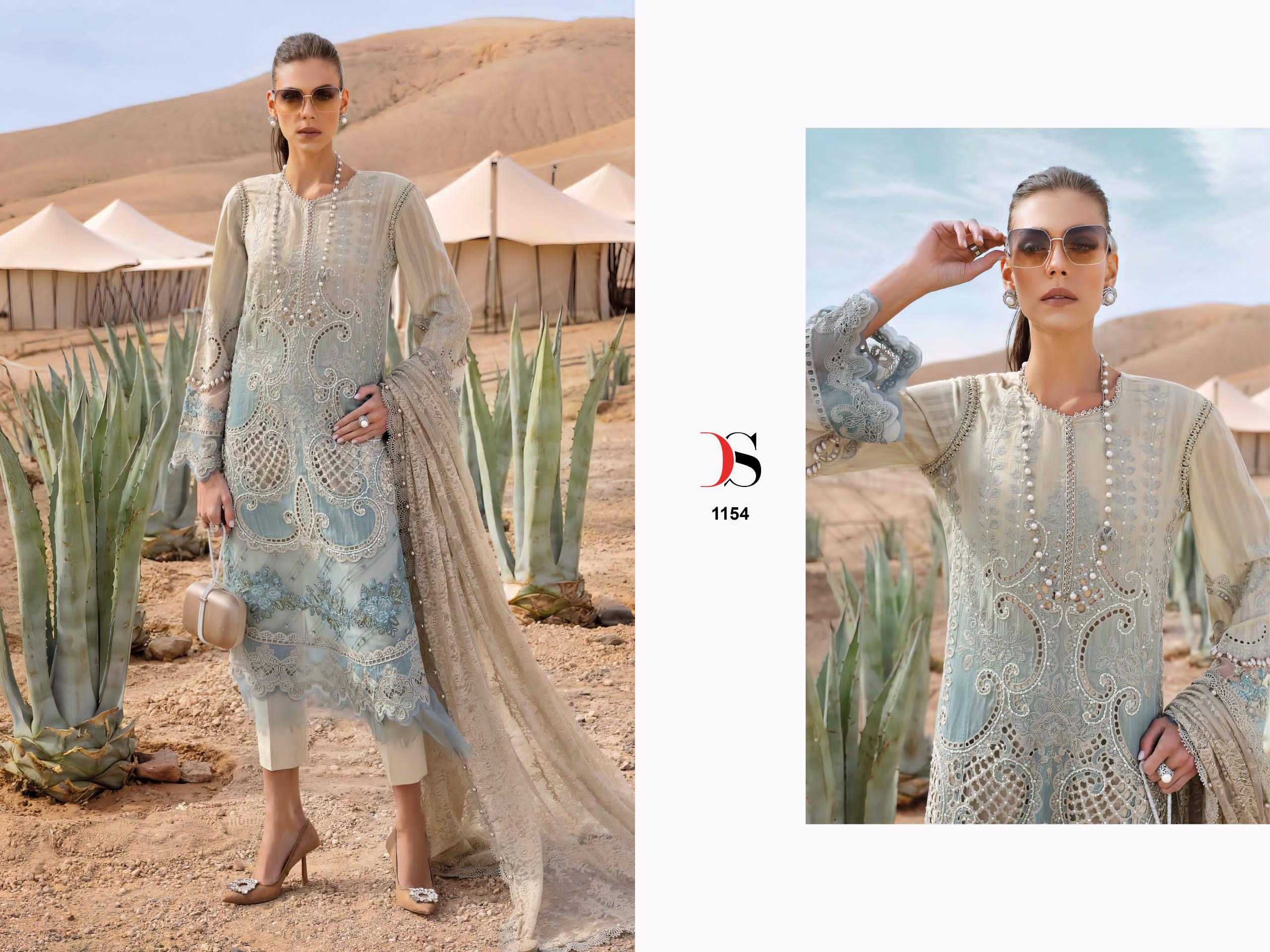 Ynf Cotton KESH444 Maria B-Embroidered Suits & Dresses Wedding Collections Festive Collections Wholesale Printed Suits Embroidery Suits Cotton Suits Manufacturer
