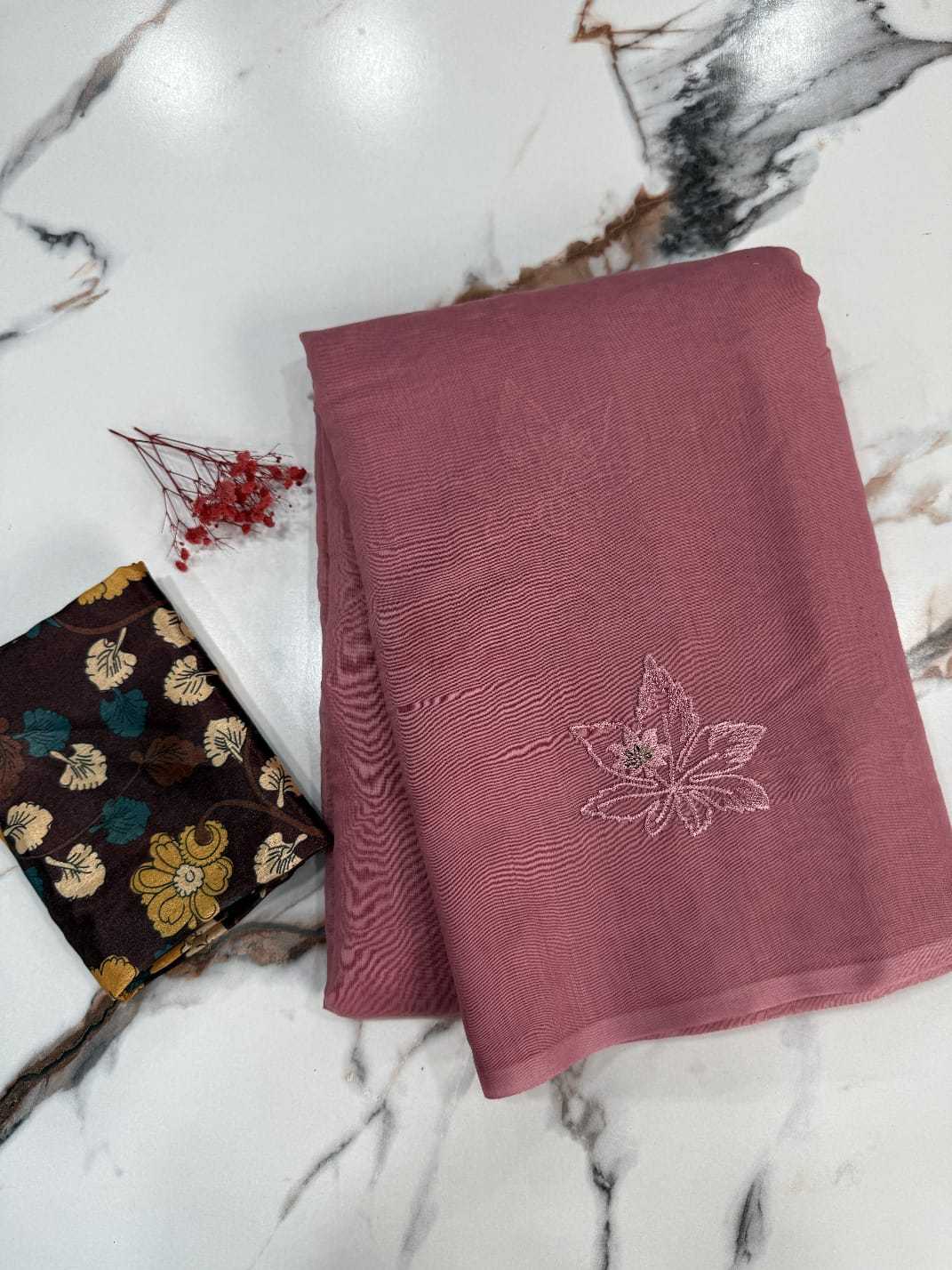 Ynf Cotton RIN178 white Embroidary Sarees Wedding Collections Festive Collections Wholesale Cotton Linen Sarees Embroidered Sarees Haldi Outfits Manufacturer