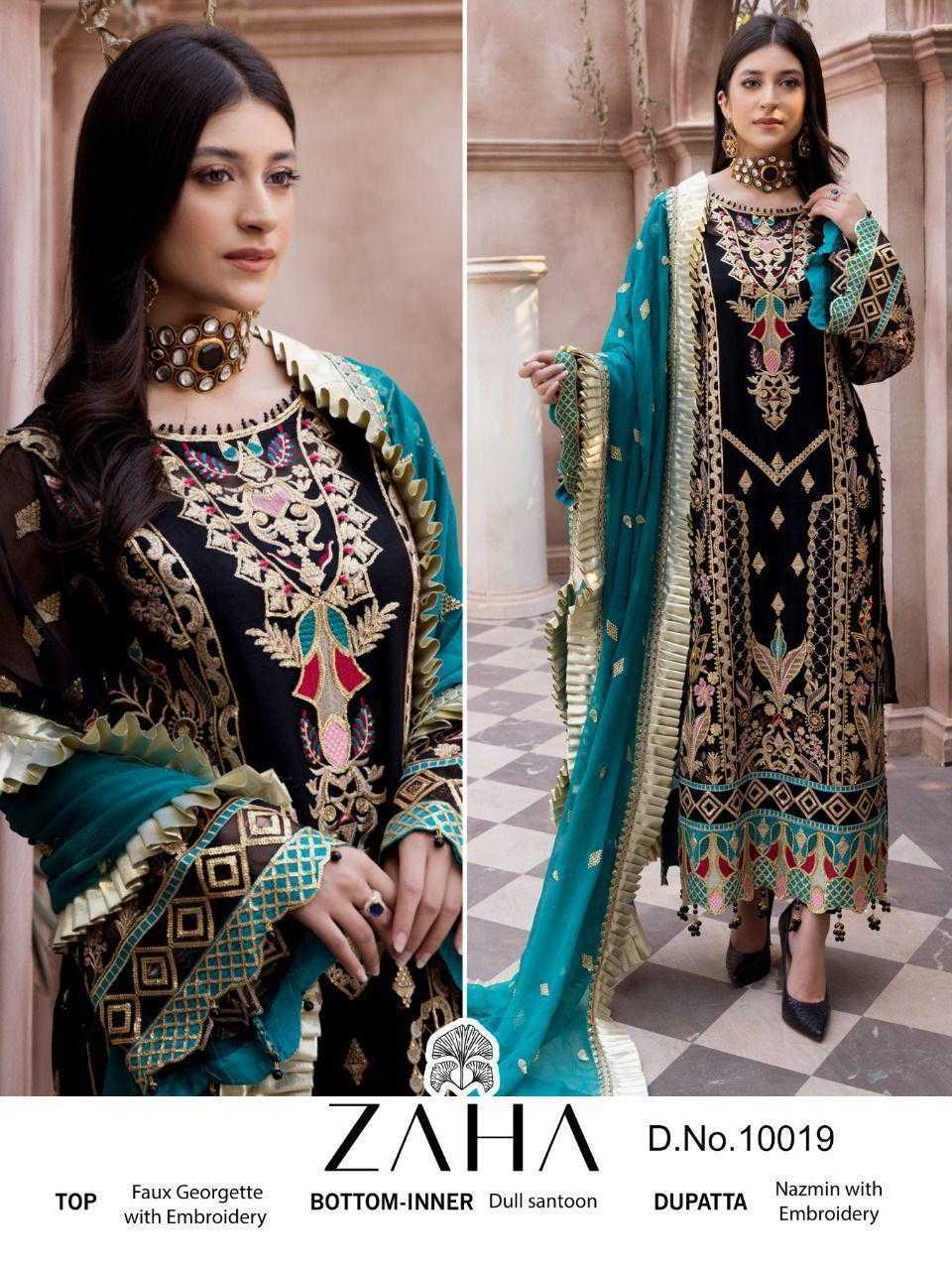 Ynf Faux Georgette KESH444 ZAHA 10019 Suits & Dresses Islamic Clothing Festive Collections Wholesale Pakistani Suits Georgette Suit Semi Stitched Suits Manufacturer