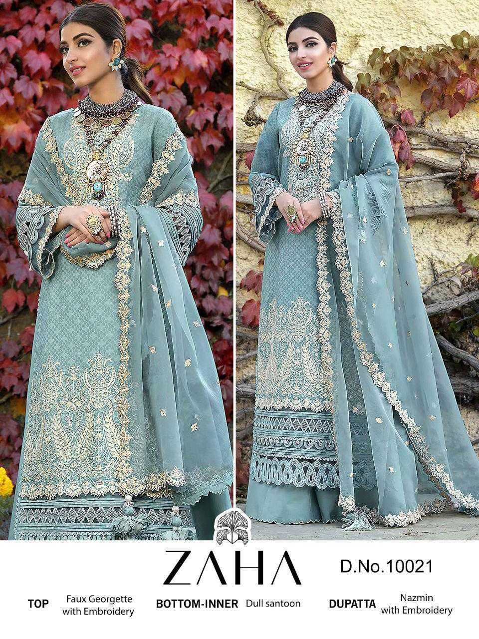 Ynf Faux Georgette KESH444 ZAHA 10019 Suits & Dresses Islamic Clothing Festive Collections Wholesale Pakistani Suits Georgette Suit Semi Stitched Suits Manufacturer