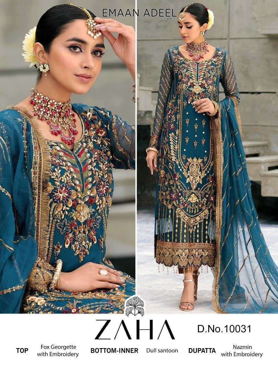 Ynf Faux Georgette KESH444 ZAHA 10019 Suits & Dresses Islamic Clothing Festive Collections Wholesale Pakistani Suits Georgette Suit Semi Stitched Suits Manufacturer