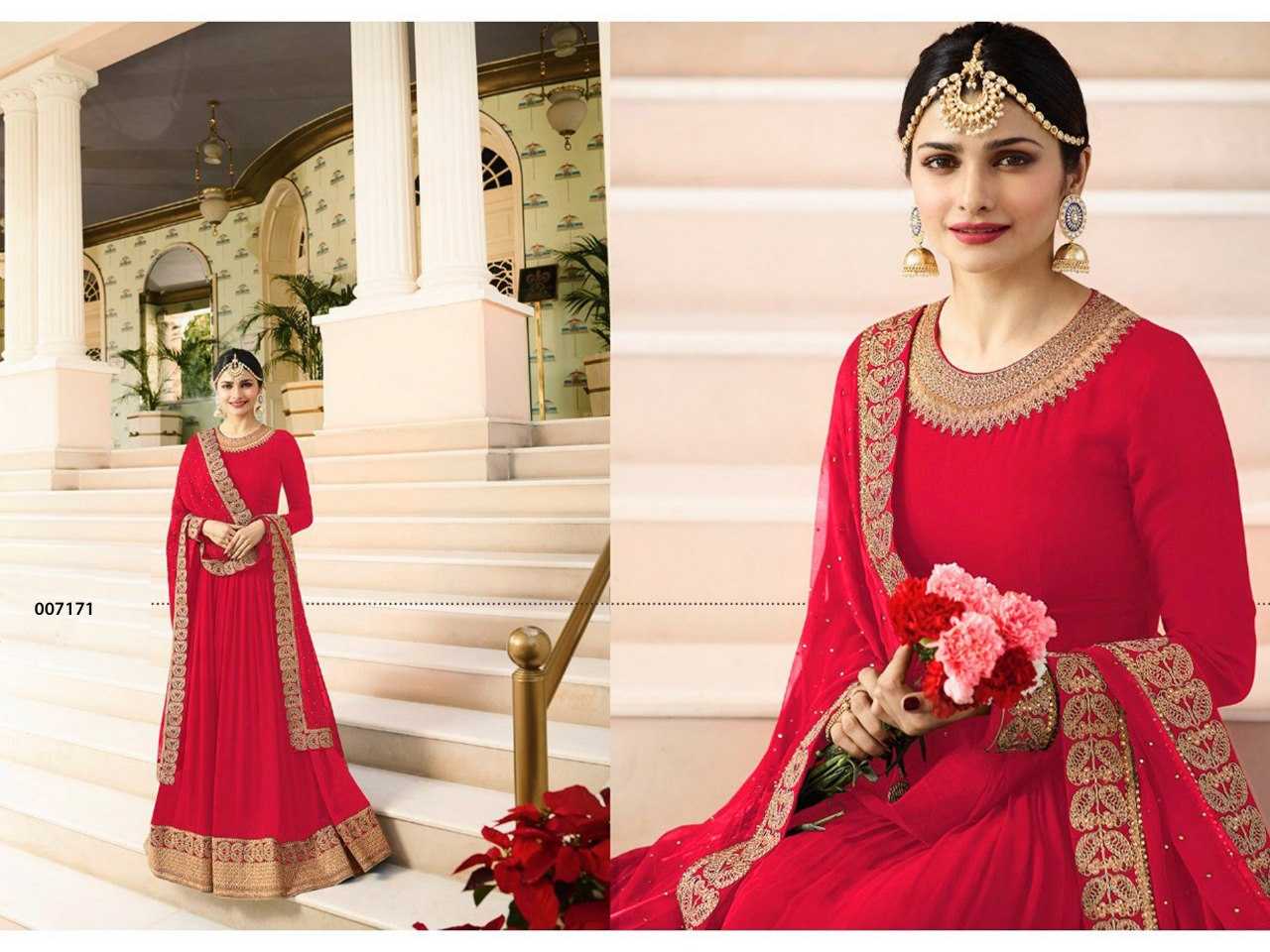 Ynf Faux Georgette KESH504 7171 Gowns Wedding Collections Festive Collections Wholesale Embroidery Gowns Georgette Gown Full Sleeve Gowns Manufacturer