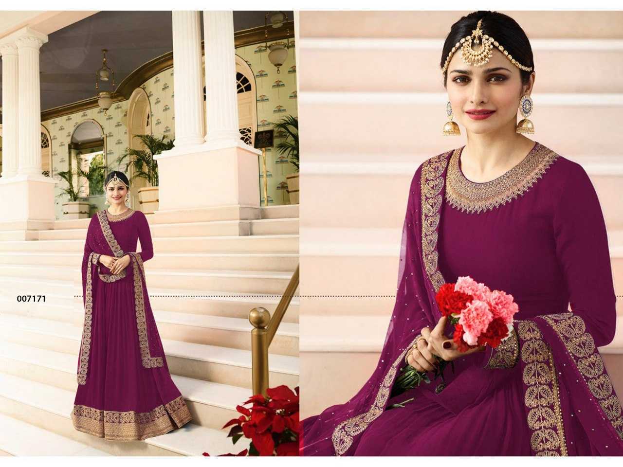 Ynf Faux Georgette KESH504 7171 Gowns Wedding Collections Festive Collections Wholesale Embroidery Gowns Georgette Gown Full Sleeve Gowns Manufacturer