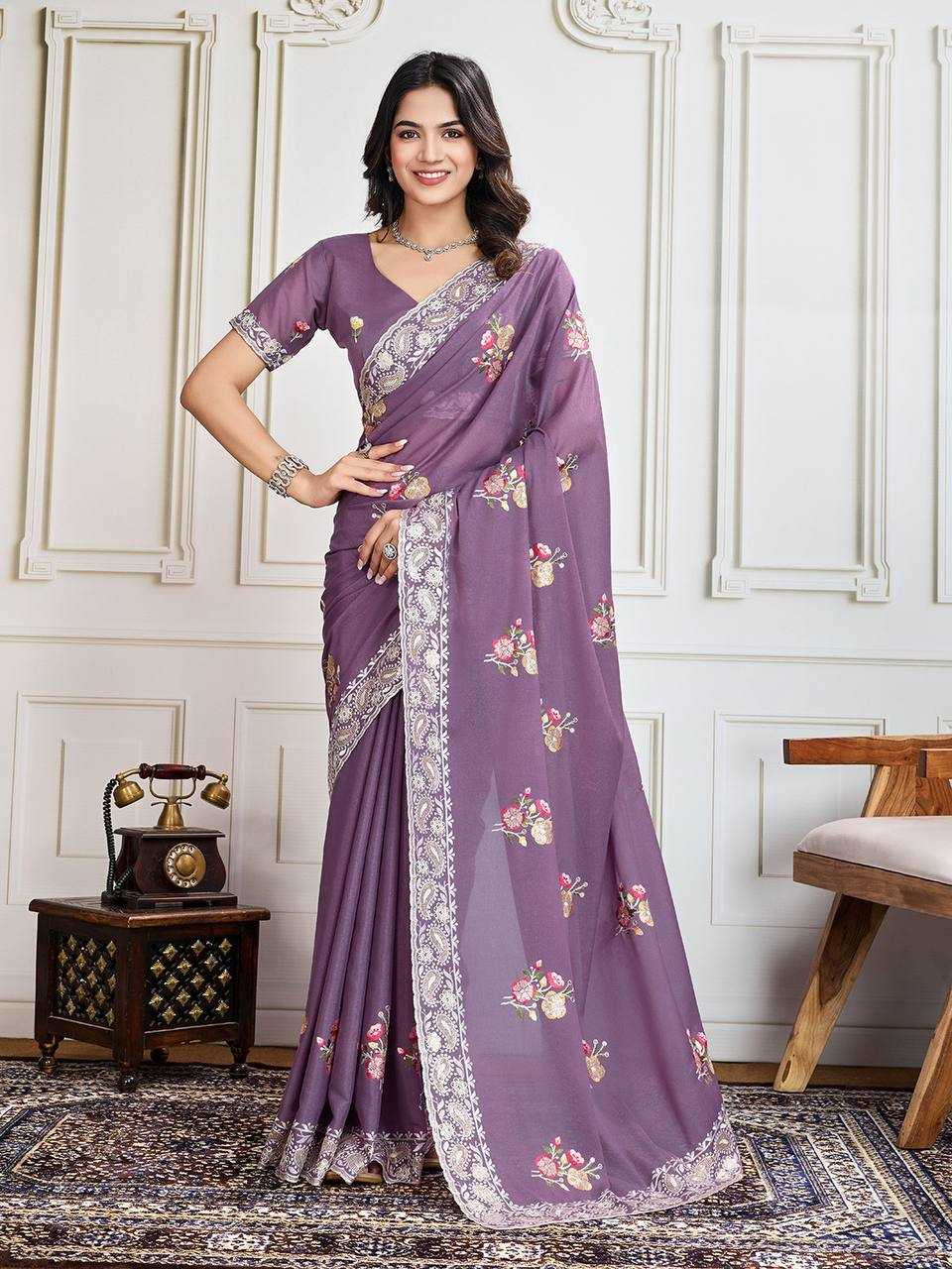 Ynf Georgette RIN188 Anaya1 Sarees Wholesale Party Wear Sarees Fancy Sarees Georgette Sarees Embroidered Sarees Manufacturer