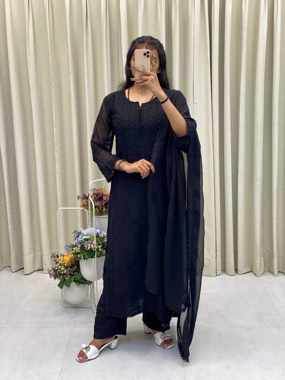 Ynf Georgette RIN197 4735 Suits & Dresses Wholesale Embroidery Suits Wedding Suits Designer Suits Manufacturer
