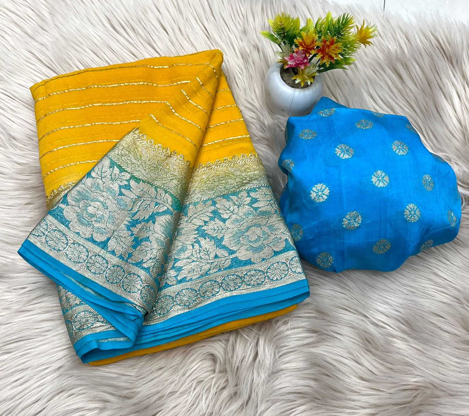 Ynf Georgette RIN198 Best Sarees Wedding Collections Festive Collections Wholesale Fancy Sarees Georgette Sarees Haldi Outfits Manufacturer