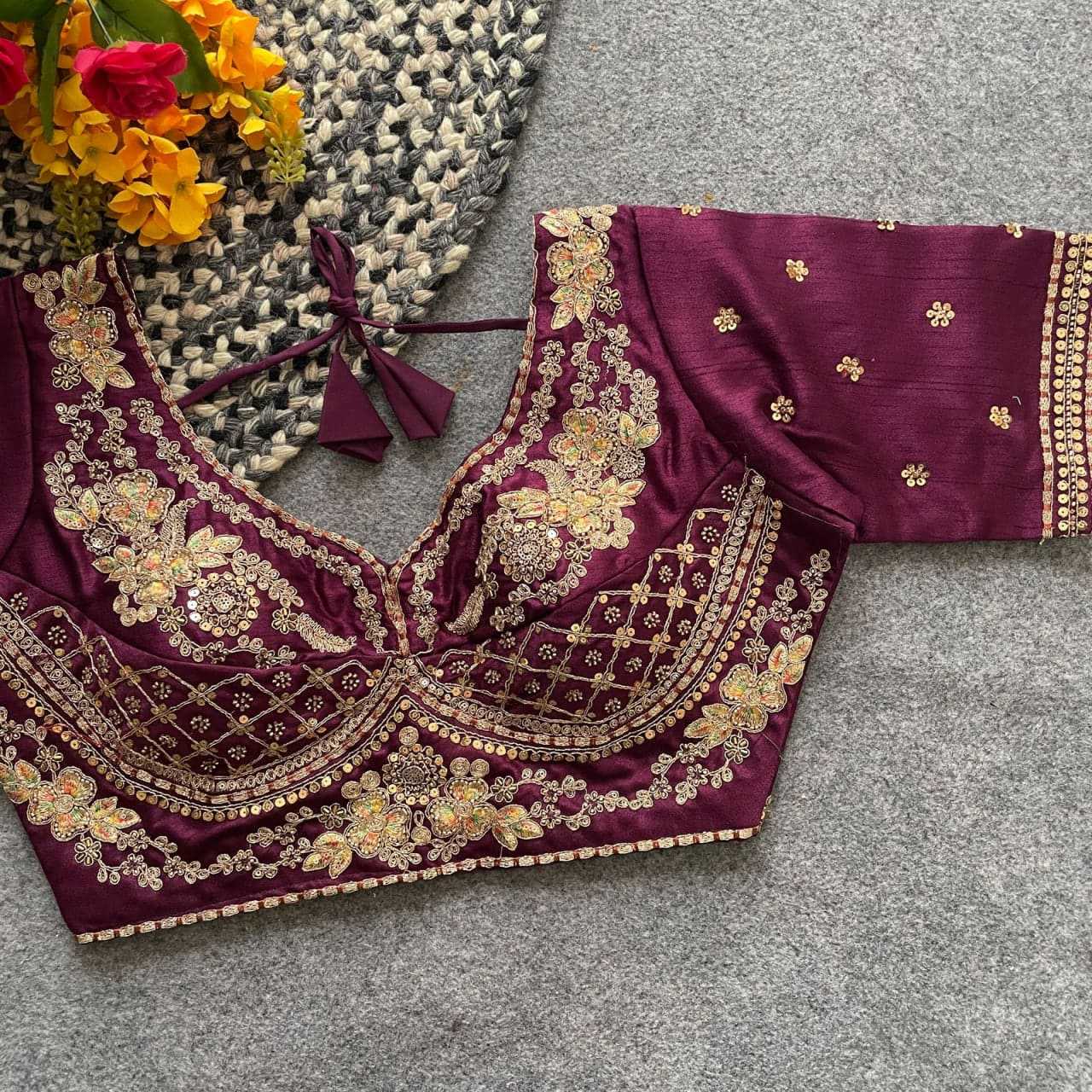 Ynf Italian Silk KESH426 228 Readymade Blouses Wedding Collections Festive Collections Wholesale Sequence Embroidery Blouse Party Wear Blouse Silk Blouse Manufacturer