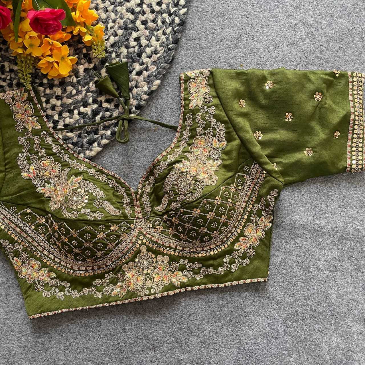 Ynf Italian Silk KESH426 228 Readymade Blouses Wedding Collections Festive Collections Wholesale Sequence Embroidery Blouse Party Wear Blouse Silk Blouse Manufacturer
