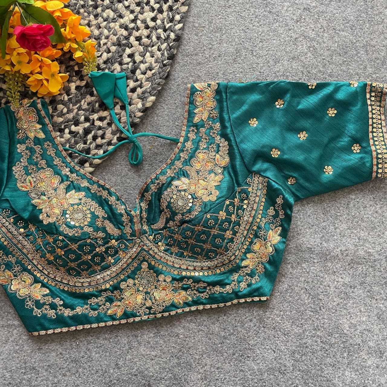 Ynf Italian Silk KESH426 228 Readymade Blouses Wedding Collections Festive Collections Wholesale Sequence Embroidery Blouse Party Wear Blouse Silk Blouse Manufacturer