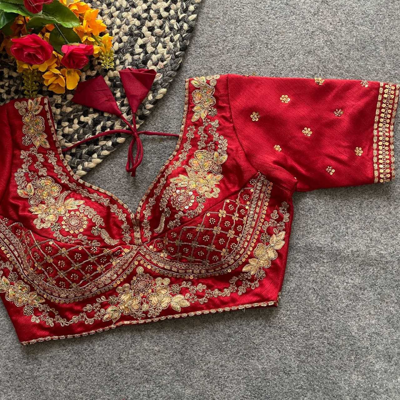 Ynf Italian Silk KESH426 228 Readymade Blouses Wedding Collections Festive Collections Wholesale Sequence Embroidery Blouse Party Wear Blouse Silk Blouse Manufacturer