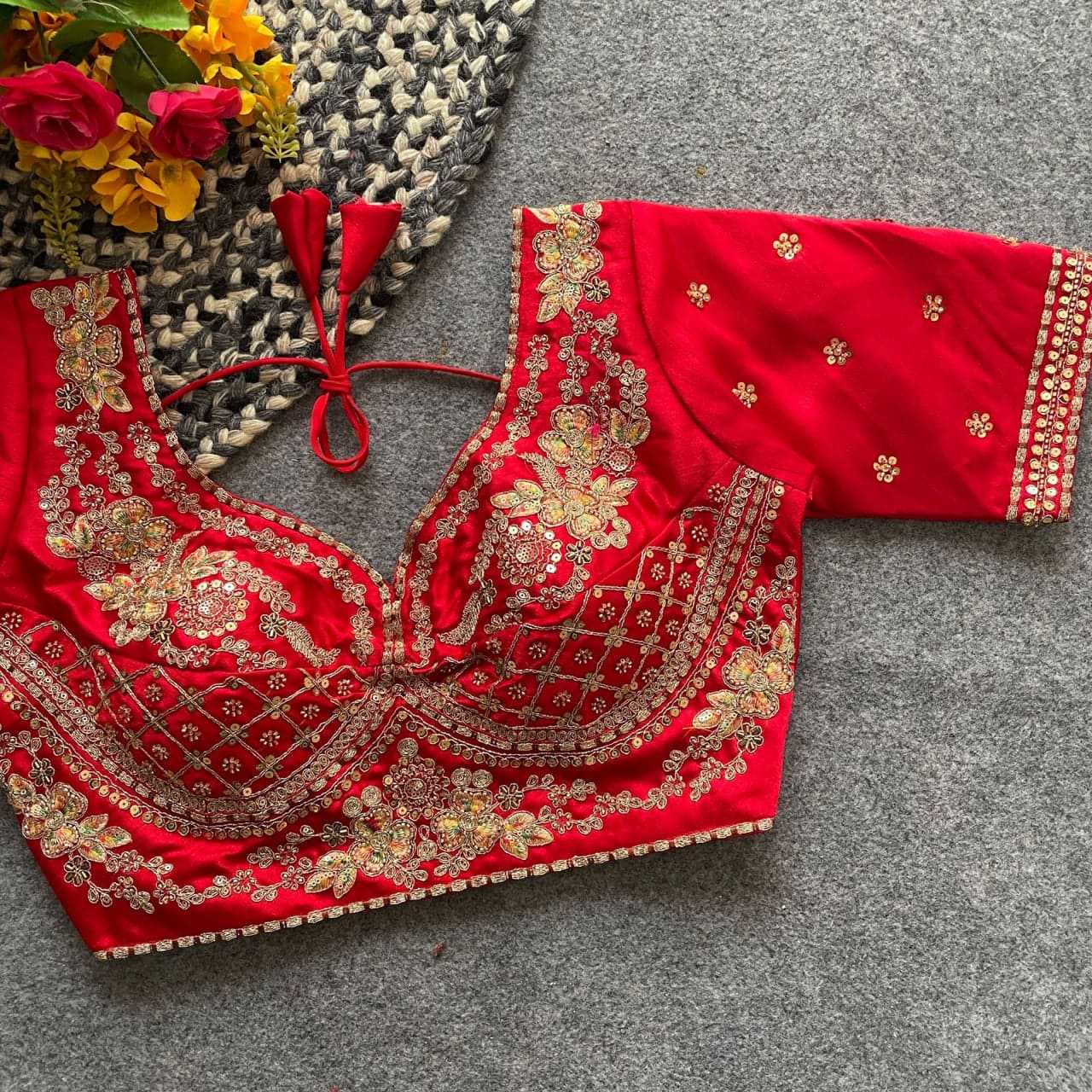 Ynf Italian Silk KESH426 228 Readymade Blouses Wedding Collections Festive Collections Wholesale Sequence Embroidery Blouse Party Wear Blouse Silk Blouse Manufacturer