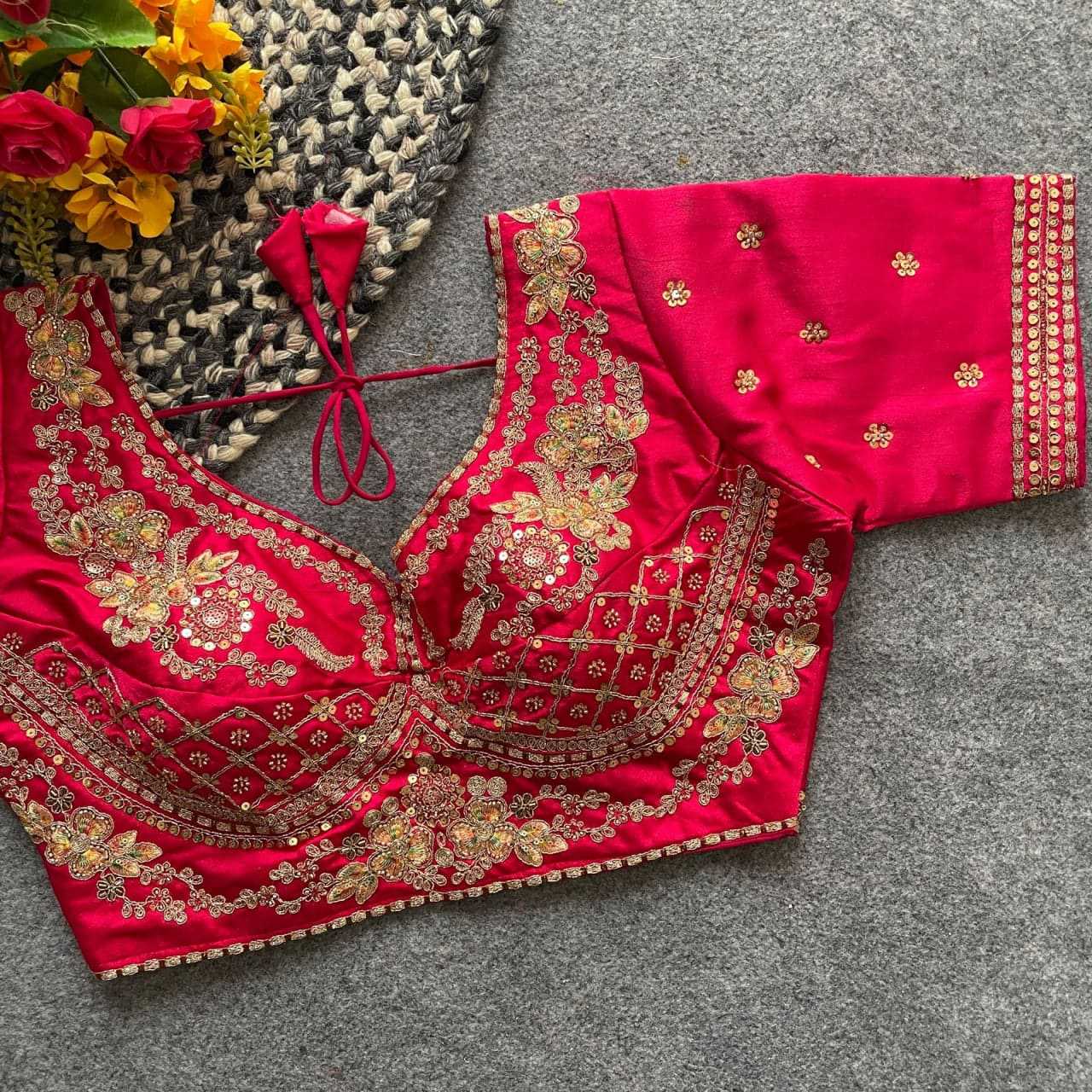 Ynf Italian Silk KESH426 228 Readymade Blouses Wedding Collections Festive Collections Wholesale Sequence Embroidery Blouse Party Wear Blouse Silk Blouse Manufacturer