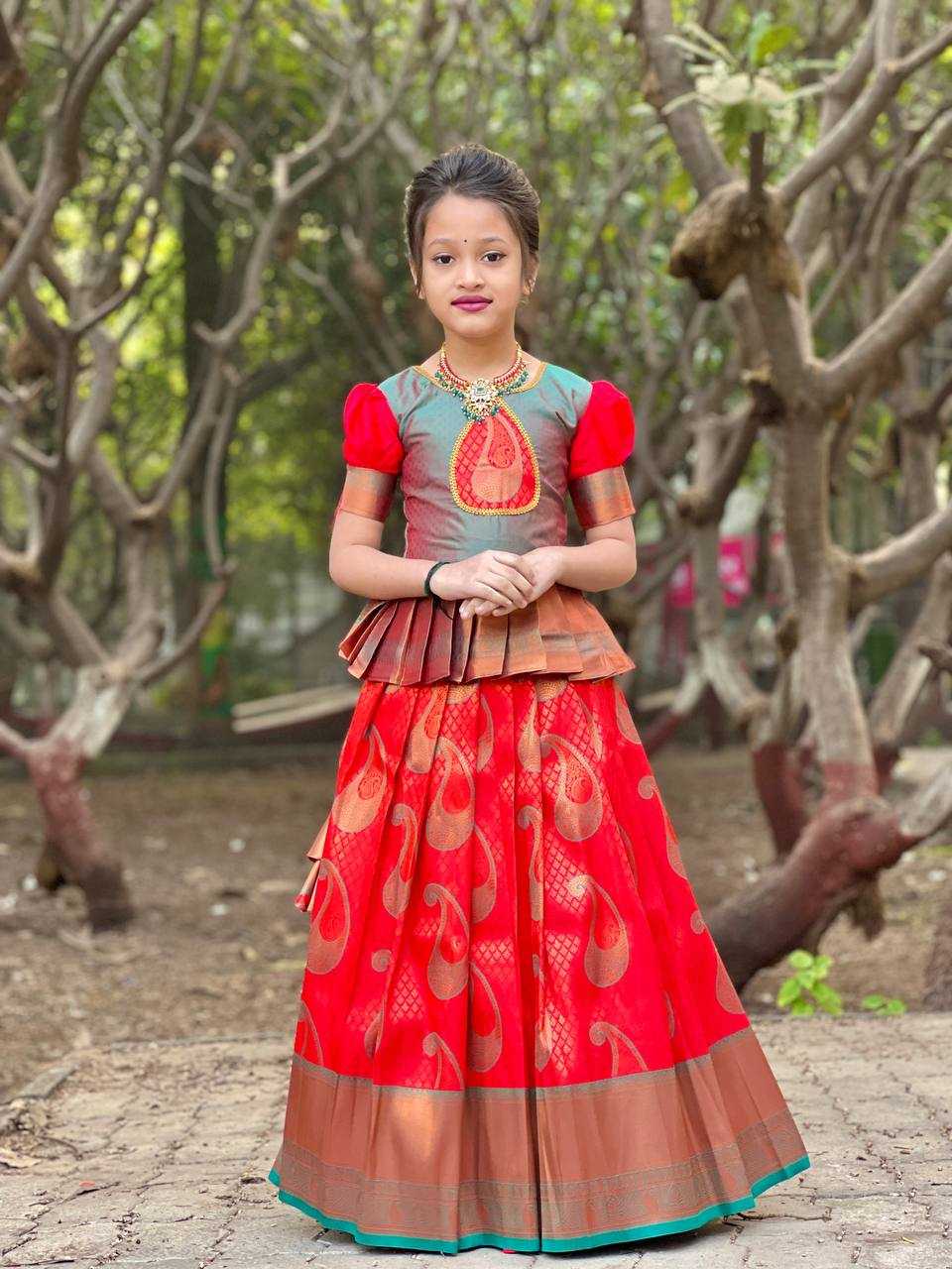 Ynf Jacquard RIN222 97 Kids Wear Wholesale Kids Lehenga Kids Lehenga Choli Baby Girl Lehenga Manufacturer